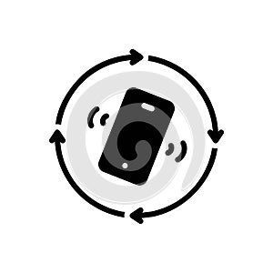 Black solid icon for Continuously, consecutive and incessant