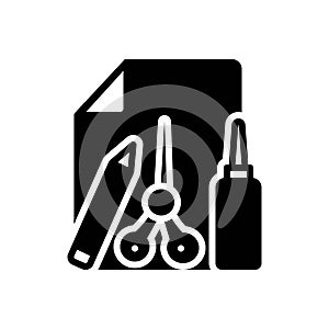Black solid icon for Craft, activity and art