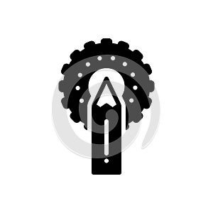 Black solid icon for Creates, script and compose