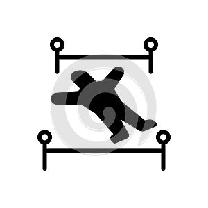 Black solid icon for Crime, offense and dead