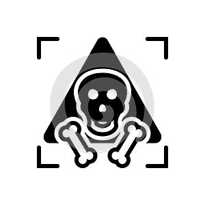 Black solid icon for Dangerous, menacing and unsafe