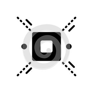 Black solid icon for Delimit, delimitate and define