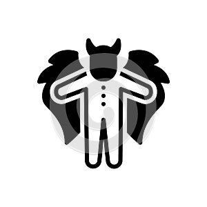 Black solid icon for Devil, beelzebub and belial