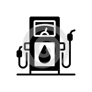 Black solid icon for Diesel, pump and fuel