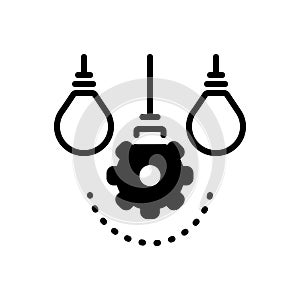 Black solid icon for Differ, distinguish and separate
