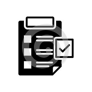 Black solid icon for Directory, Submission and listings