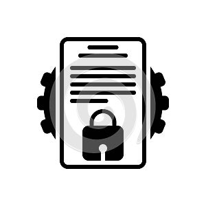 Black solid icon for Disclosure, acknowledgment and confession