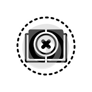 Black solid icon for Dont, constraint and cancel
