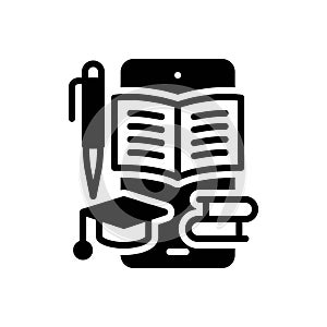 Black solid icon for Educational, academic and school