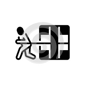 Black solid icon for Efforts, endeavour and pull