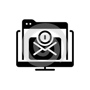 Black solid icon for Email, mail and communication