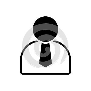 Black solid icon for Employee, practician and roustabout