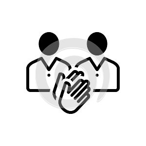 Black solid icon for Encourage, appreciate and clapping