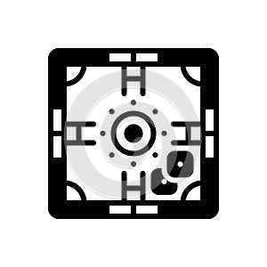 Black solid icon for Entertainment, bordspel and dice