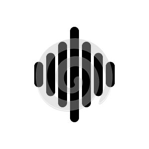 Black solid icon for Equalizer, volume and tune