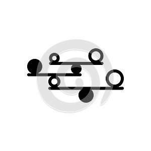 Black solid icon for Equilibrium, balance and symmetry