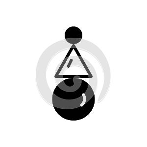Black solid icon for Equilibrium, balance and stasis photo