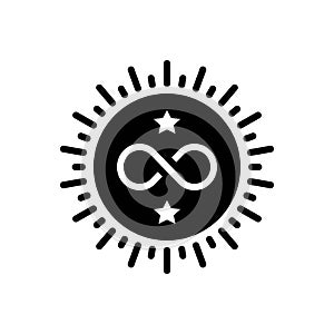 Black solid icon for Eternal, endless and ending