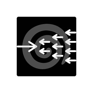 Black solid icon for Exception, omission and exclusion