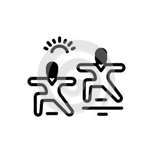 Black solid icon for Exercise, physical activity and drilling