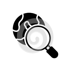 Black solid icon for Exploration, study and search