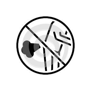 Black solid icon for Forbidden, outlawed and refused
