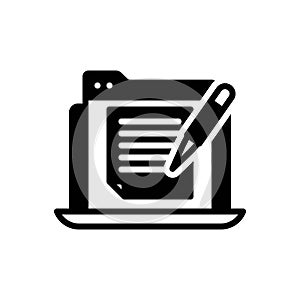 Black solid icon for Formatting, file and formation