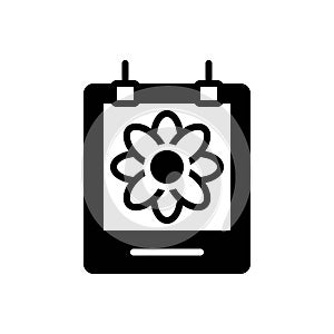 Black solid icon for Fotos, photo and image