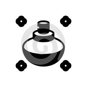 Black solid icon for Fragrance, perfume and aromatic