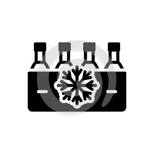 Black solid icon for Freeze, steady and refrigerate