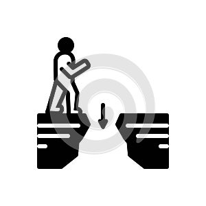 Black solid icon for Gaps, interval and space