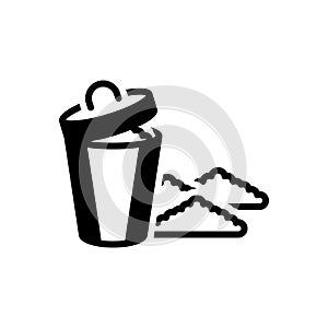 Black solid icon for Garbage, rubbish and debris