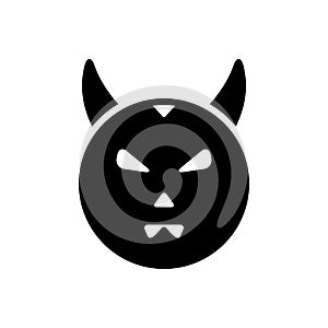Black solid icon for Giant, devil and monster photo