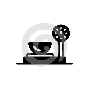 Black solid icon for Grams, weight and scale