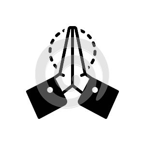 Black solid icon for Grateful, oblige and thankful