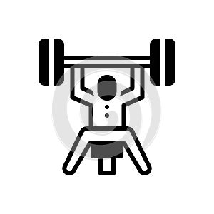 Black solid icon for Hardcore, staunch and exercise