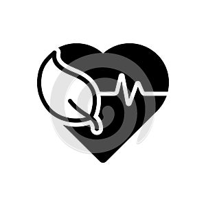 Black solid icon for Health, well being and healthcare