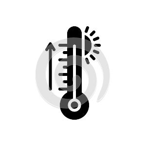 Black solid icon for Heat, caloric and temperature