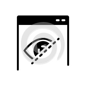 Black solid icon for Hide, conceal and secrete