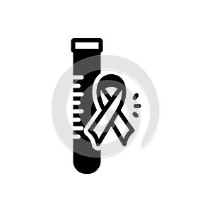 Black solid icon for Hiv, test and scale