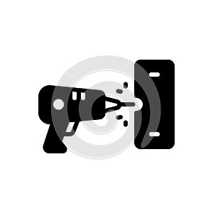 Black solid icon for Hole, aperture and driller