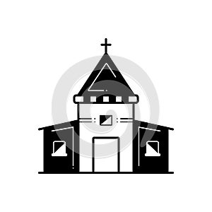 Black solid icon for Holy place, stead and worship