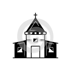 Black solid icon for Holy place, stead and worship photo