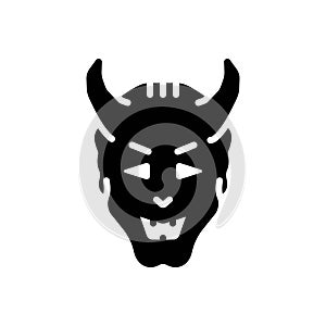 Black solid icon for Horrible, alarming and dangerous