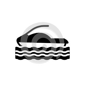 Black solid icon for Hydrocycle, water and circuit