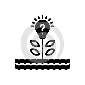 Black solid icon for Imagine, envision and speculate