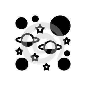 Black solid icon for Infinite, endless and unbounded