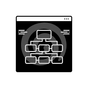 Black solid icon for Information, architecture and technology
