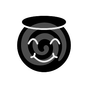 Black solid icon for Innocent, honest and pure
