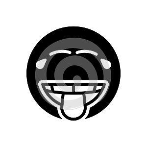 Black solid icon for Joke, laugh and banter